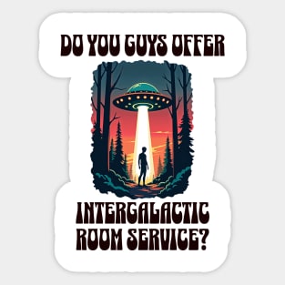 Intergalactic Room Service? Alien hotel group Sticker